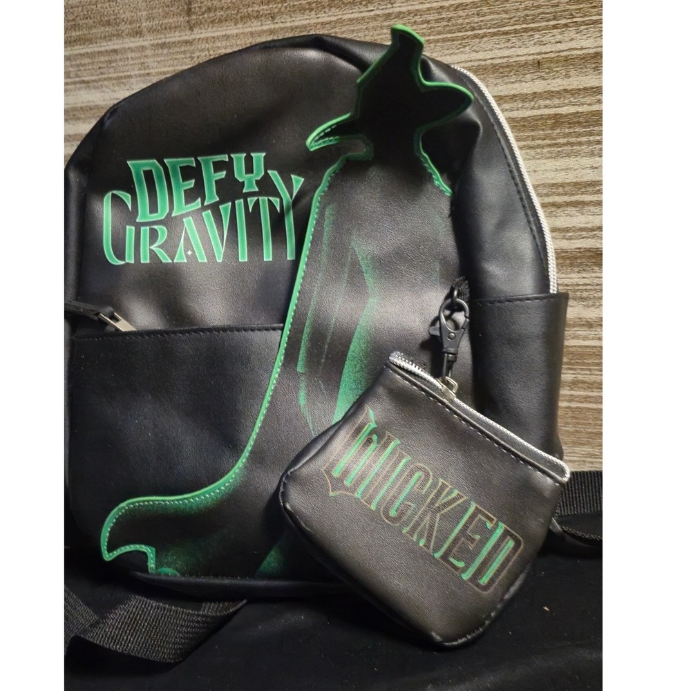 Wicked The Musical Defy Gravity Mini Backpack with Coin Purse Black Green